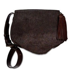 Patricia Nash Calf Hair Leather Flap Crossbody
